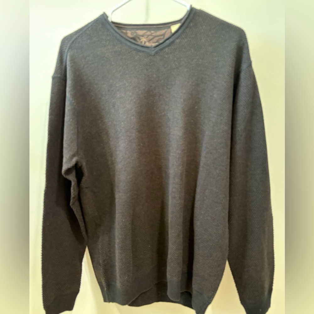 Tommy Bahama Gray V-Neck Pullover